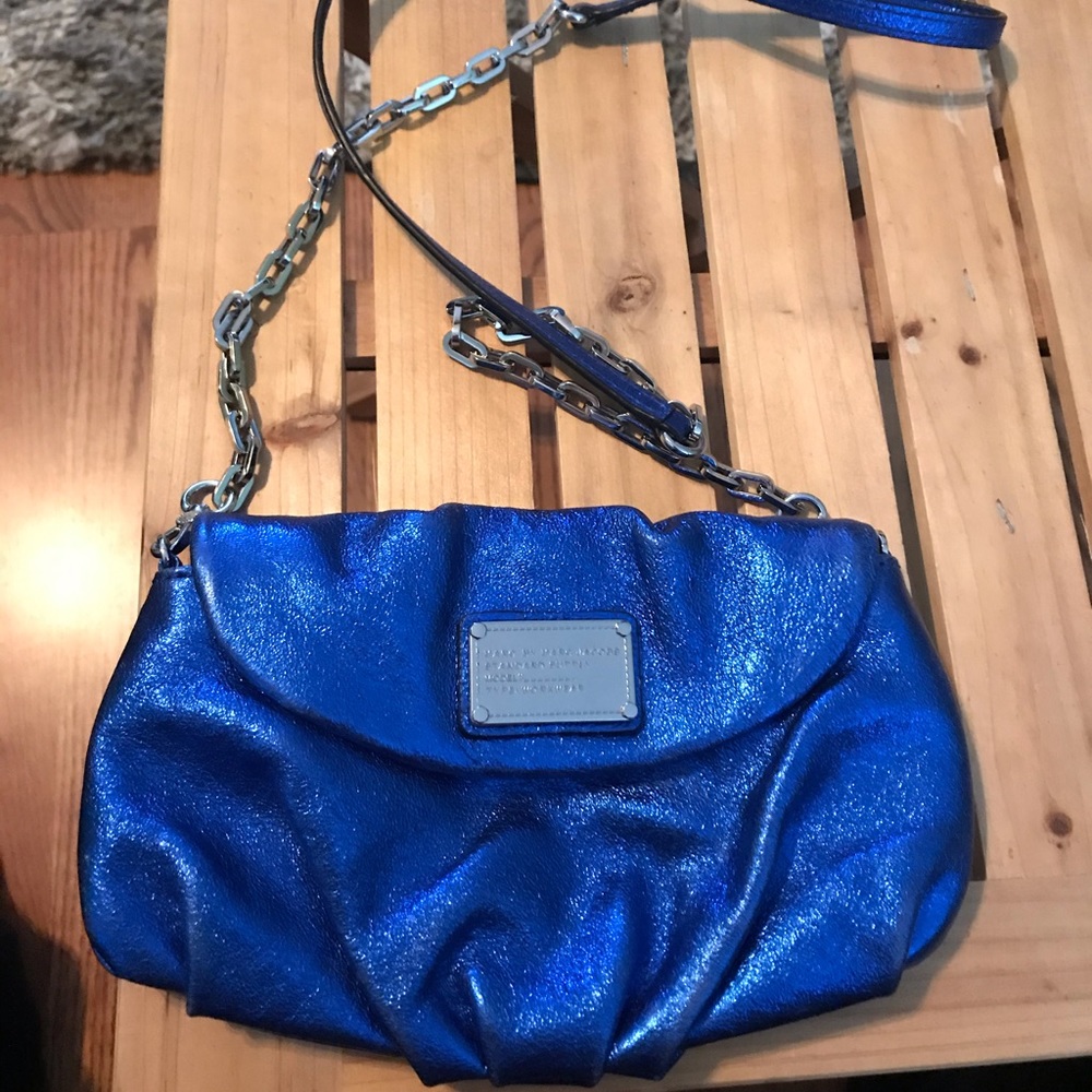 Marc By Marc Jacobs crossbody purse- blue leather